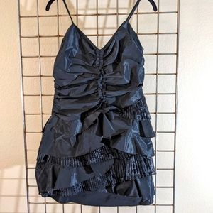 XXI Formal (Forever 21) mini dress w/ spag straps.  Size: 8.  Goth/Punk/Black